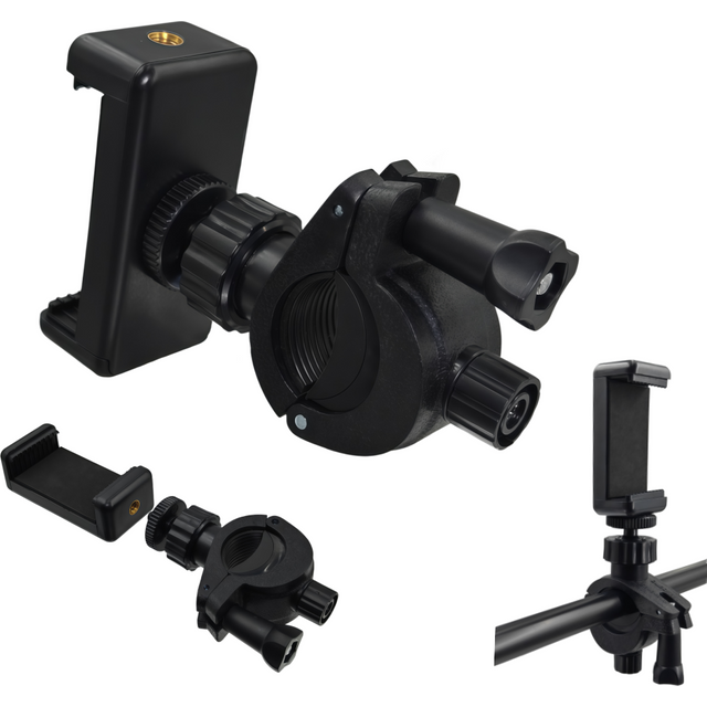 Bracket With Phone Holder Clip Handlebar Adapter Mount Clamp For Smartphone Live Broadcast Video Shooting Make-up Selfie Flash