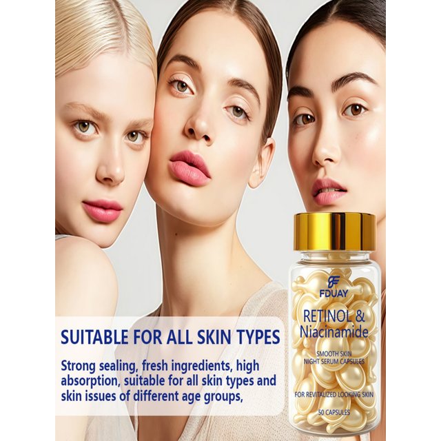 FDUAY Retinol Niacinamide Serum Daily Use with Elastic Protein Vitamin E And Glycerin for Skin Care