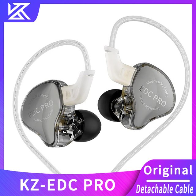 Nouveaux écouteurs filaires KZ EDC PRO HIFI 3,5 MM AUX, moniteur dynamique haute performance,