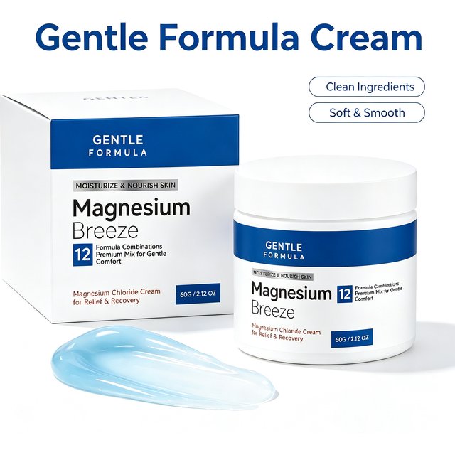 Magnesium Chloride Cream 60g Soothing Body Massage for Joint Knee Comfort Moisturizing Nourishing Gentle Formula Daily Skin Care