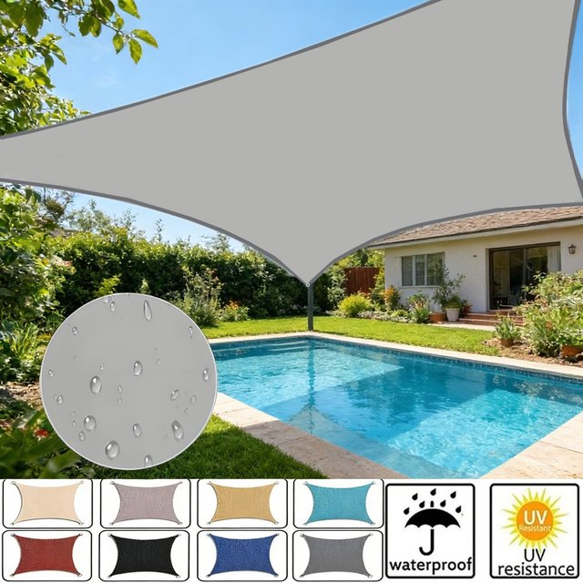 Waterproof Sun Shade Sail 95% UV Block Garden Sunscreen Awning Canopy with Free Ropes Sunshade Sail Canopy Garden Shelter Cover