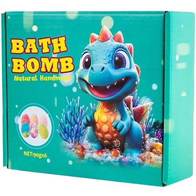 Bombes de bain en forme d'œuf de dinosaure, naturelles et biologiques, avec jouets surprise, bombes de bain moussantes, parfumées aux huiles essentielles, 1/6 pièces