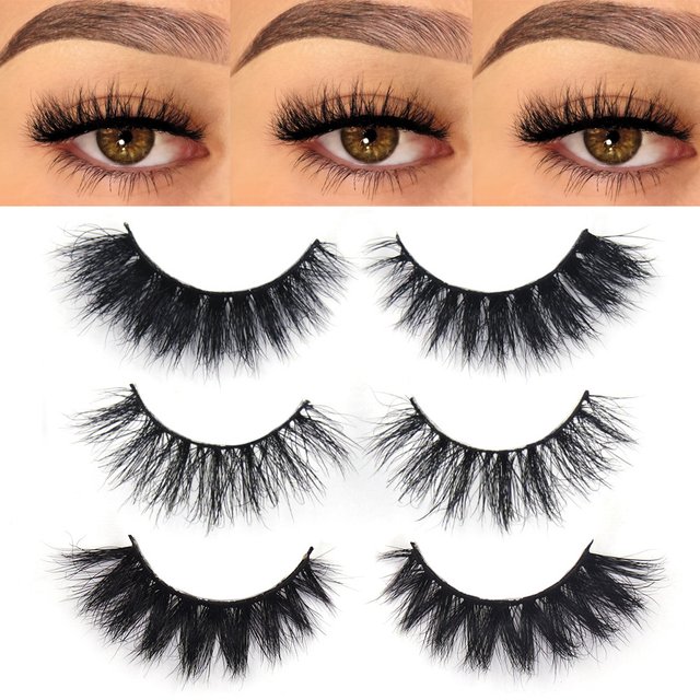 3D Mink Lashes Natural Volume False Eyelashes Soft Fluffy Fake Lashes Full Stripe Eyelashs Volume Eye Lashes for Makeup D103
