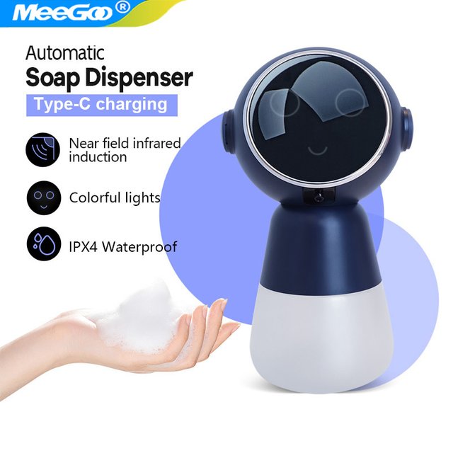 MeeGoo Automatic Soap Dispenser Infrared Sensing Foam Hand Sanitizer USB Rechargeable Foaming Hand Soap Dispenser For Home New