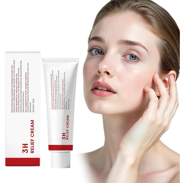 Centella 3H Relief Face Cream Repair Skin Barrier Relieve Redness Niacinamide Moisturizing Cream for Sensitive Skin Lightweight