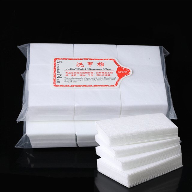 White Pink Lint Free Cotton Nail Wipes Nail Polish Remover Cleaner Paper Pad Gel Polish Cleaner Soft Manicure Napkins Nail Tools