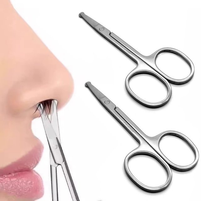 1/3PCS Stainless Steel Nose Hair Scissors Round-Tip Small Scissors Makeup Tool Brow Trimmer