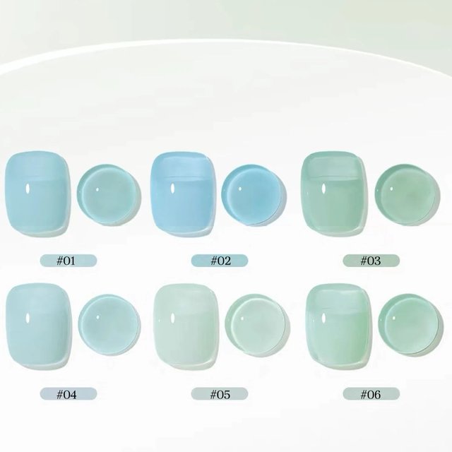 MIANEL 1-10pcs 12ML Summer Hot Selling Mint Mambo Gel Nail Polish 2025 New Ice Clear Milky Blue-green Series Gel Polish