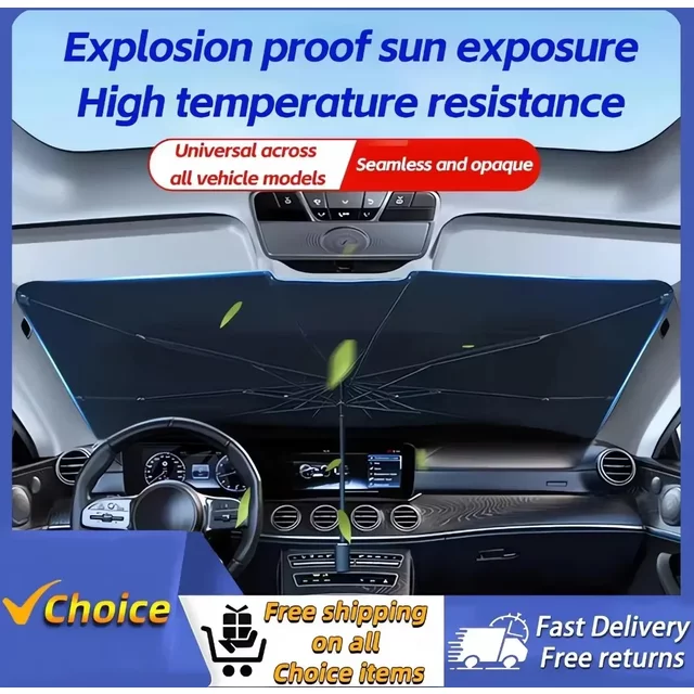 Car Heat Insulation Sunshade Front Glass Sunscreen Sunshade Curtain Summer Supplies Car Sunshade Umbrella Car Sunshade Amagi