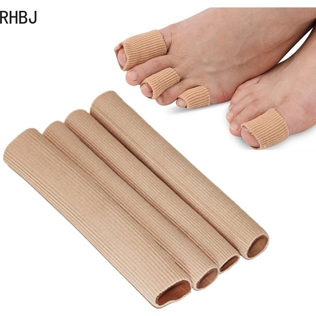 RHBJ Fabric Toe Separator Finger Protector Applicator Corn Callus Remover Bunion Corrector Pedicure Pain Relief Tube Foot Care