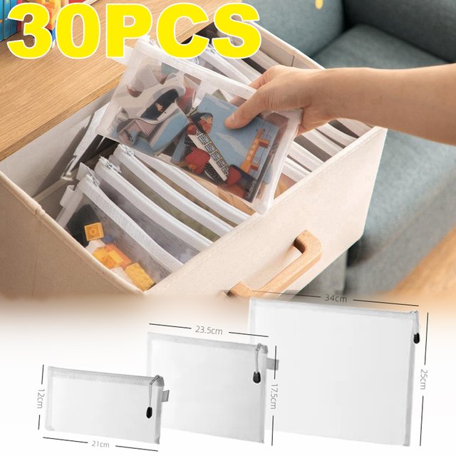 Mesh Zipper File Bag Waterproof Moisture-proof Zipper Folder Toy Storage Bag Storage Tools Cosmetic Organization Bag