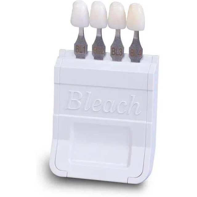 4 Colors Dental Bleached Shade Guide Bleach Chart Teeth Whitening Based Vita A-D BL1/2/3/4