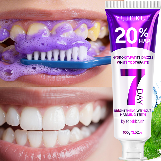 YUITIKUE Hydroxyapatite Purple Toothpaste – Deep Clean, Boost Shine & Refreshing Mint Oral Care