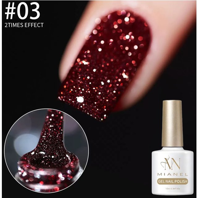 10ML 1-12PCS Red Nails Crushed Strobe Diamond Gel Nail Polish Series White Temperament High Density Glitter Crushed Nail Polish