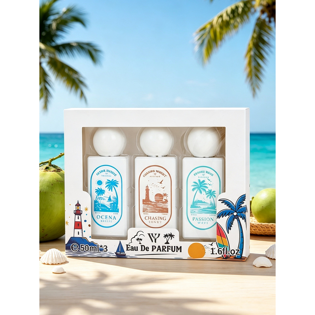 Eau de parfum 3‑piece Perfume Set Long‑lasting Rich Fragrance Light Fresh Aroma Arabic Style Women Man Perfume For Daily Use