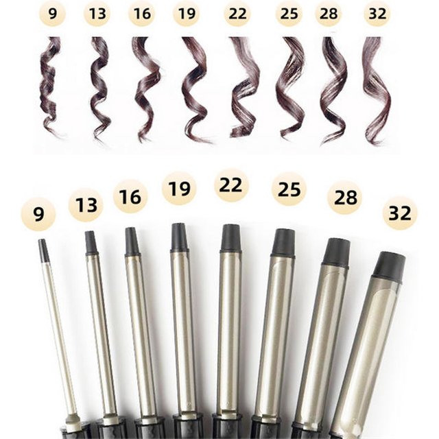 Bigoudi automatique en céramique, affichage de la température rotatif, outil de coiffure professionnel Anti-brûlure, 9/13/16/19/25/32mm, 1 pièce