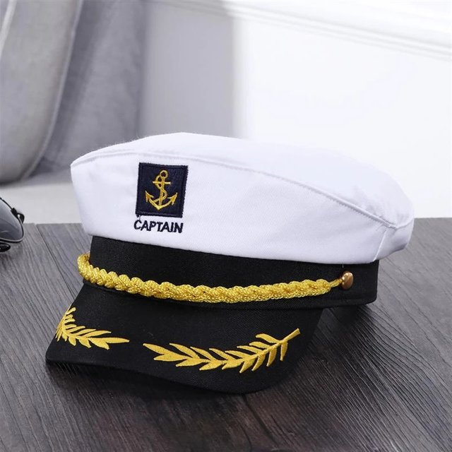 Adult Yacht-Sailor Captain Hat Adjustable Men's and Women's Party Hat Makeup Ball Dressing Event Excellent Stylish Accessories
