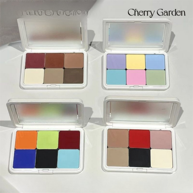 Cherrygarden/Cg Six-Color Eyeshadow Colorful Contrast Palette Cosplay Makeup Self-Assembled Long-Lasting Waterproof Affordable