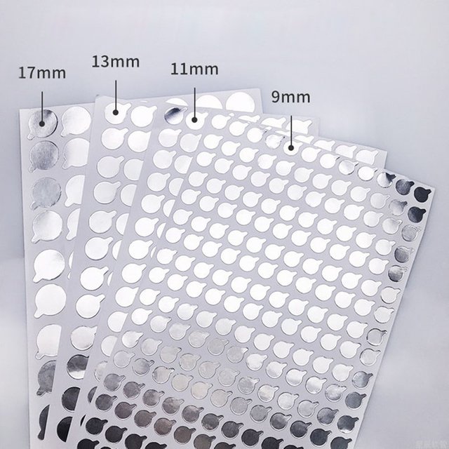 300Points/lots 9mm-38mm Self-adhesive Aluminum Foil Sealing Sticker For Plastic Bottle Cosmetics Soft Tube Lotion Containers