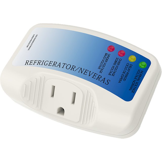 CG Single Outlet Refrigerator Power Surge Protector 120VAC 10A Voltage Brownouts Plug Outlet for Fridge TV Air Conditioners