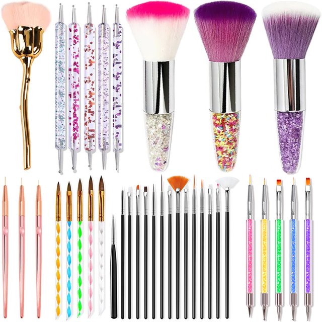 Nail Art Brush Remove Nail Dust Brush Acrylic UV Gel Polish Powder Cleaning Tool Beauty Makeup Brushes Manicure Accessories
