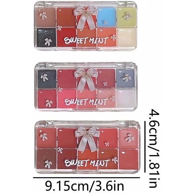 DIY Mixing Lip Color Jelly Lip Gloss Palette Longlasting Non-Sticky Cup Moisturizing Lipstick Palette Colorful Water Gloss