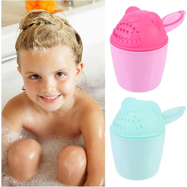 Baby Shampoo Cup Bath Baller Baby Shower Spoon Dedicated One-Handed Baby Steaming Water Scoop,Gargle Cup for Hot Water Shower, E