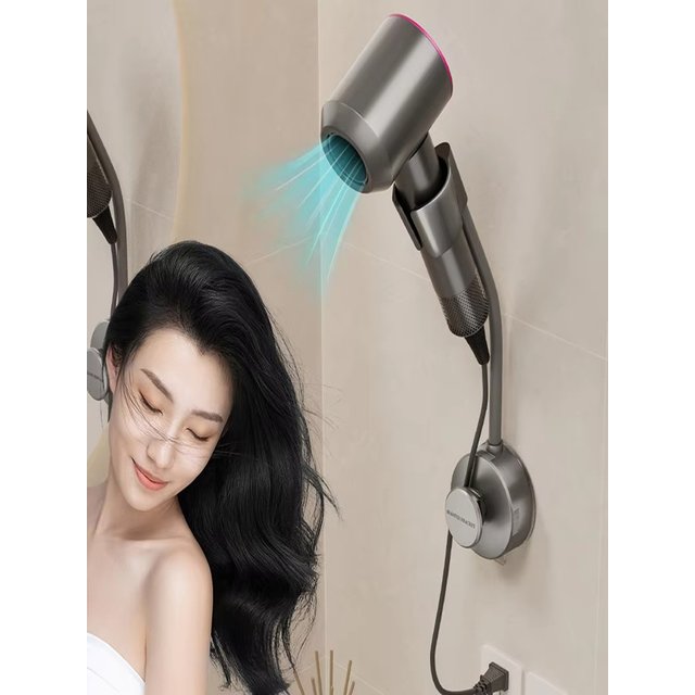 Powerful Suction Cup Hair Dryer Stand Bathroom Shelf Bathroom Organizer Shower Organizer No Need To Hold By Hand Hanging Rack