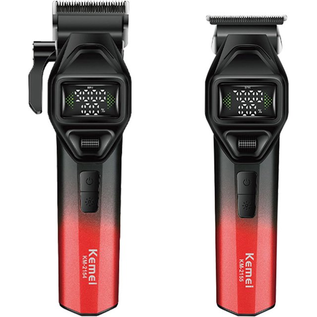 Kemei 2154 Trimmer Barber 9000 Rpm Kemei 2155 Clippers And Trimmers Set 0Mm Hair Clipper Men Electric