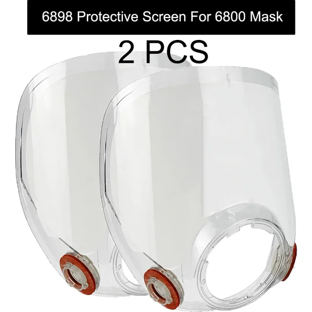 Écran de protection 6898 pour gaz 6800, 2 pièces, dédié à remplacer l'écran facial, haute