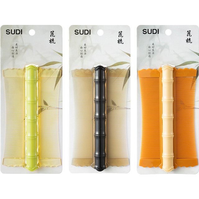 Double Sided Ultra Dense Teeth Dandruff Scalp bamboo comb Sided Narrow Fine Tooth Hair Brush Hair Accessories