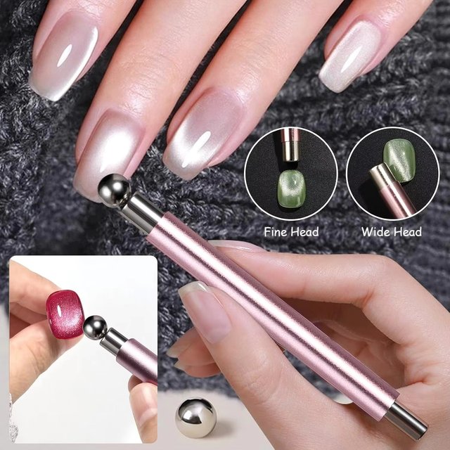 3D New Lollipop Vortex Cat Eye Nail Magnetic Pen Suck Rainbow Halo Vortex Nail Art Magnet Pen for CatEye MagneticGel Nail Polish