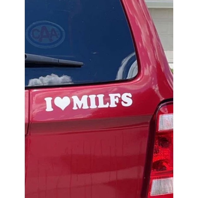 Love Milfs Car Sticker Windshield Banner Night Run JDM Sport Competition Style Waterproof Sunscreen Decorative Vinyl Decals