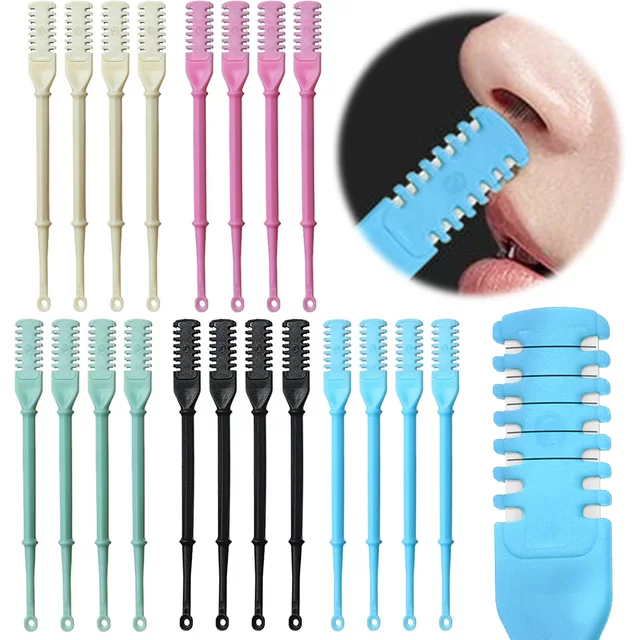 Daily Grooming Kit Dual-Head Manual Nose Hair Trimmer, Anti-Cut Safe Shaver for men Women Nostril Hair Trimming
