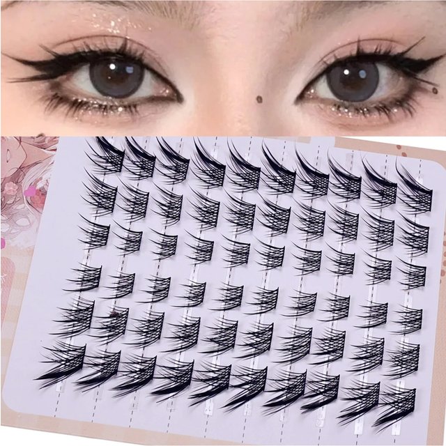 Thick Natural Segmented DIY Cluster Eyelashes Individual Lash Extensions Eyelash Bundles Daily Makeup Essentials