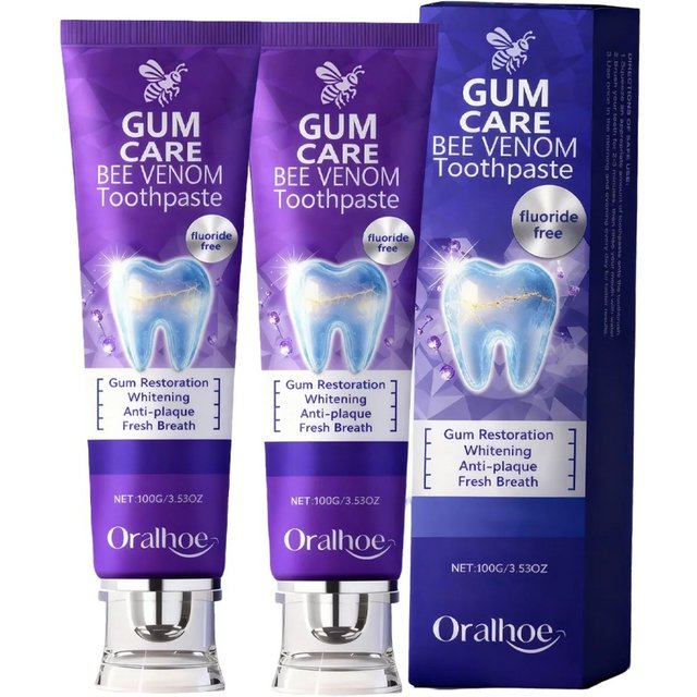 Bee Venom Gum Care Toothpaste Free Whitening Anti Plaque Fresh Breath Enamel Protection Daily Oral Care