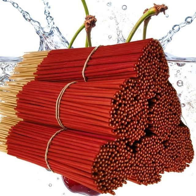 Bâtonnets d'encens parfumés à la cerise en plusieurs spécifications - 8,66 pouces de long, parfum longue durée, adaptés à une utilisation en intérieur et en extérieur