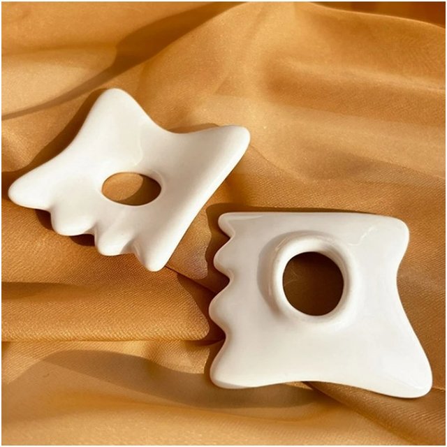 Ceramic Facial Scraping Tool Ceramic Gua Sha Board Anti Aging Facial Skin Care Reducing Dark Circles Removal