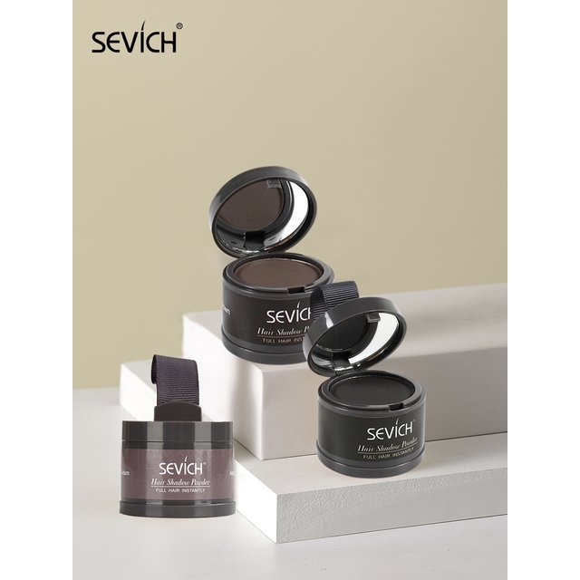 Sevich Hairline Powder 4g Hairline Shadow Powder Women Men Makeup Hair Concealer Natural Cover Unisex Hair Straightener Brush