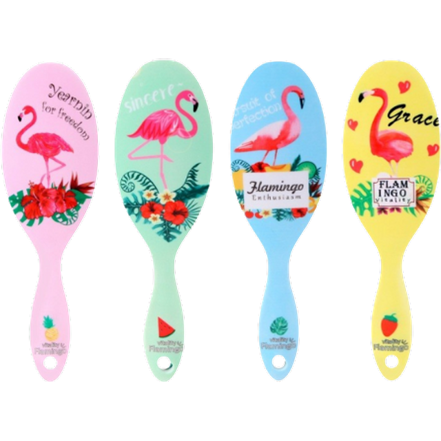 BasicPlus Vitality Flamingo Hair Brush - Assorted
