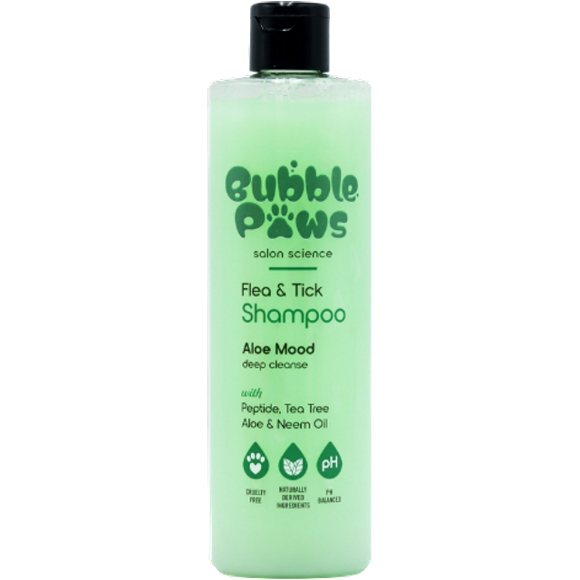 Bubble Paws Aloe Mood Loppe- & Flåtshampoo til Hunde - 415 ml