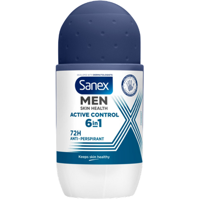 Sanex Men Active Control 72H Antiperspirant Roll-On Deodorant - 50 ml