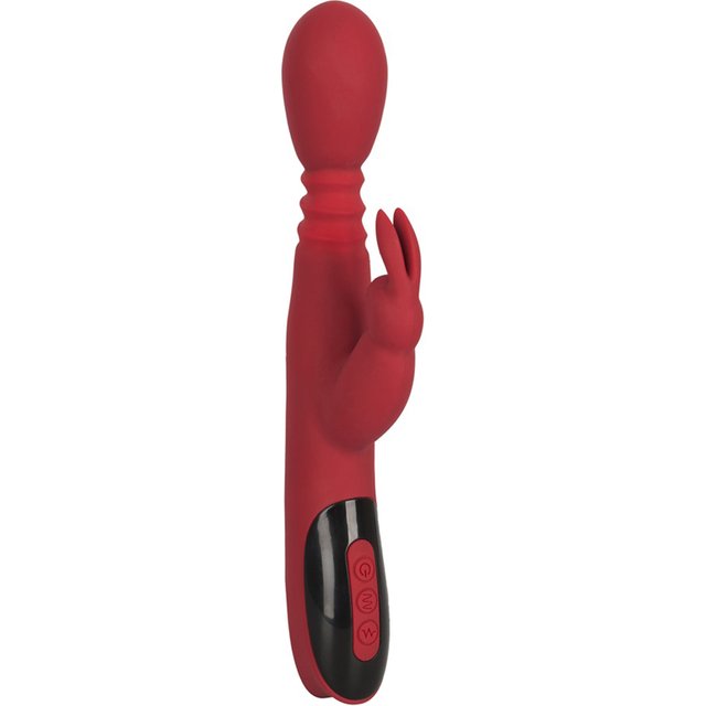 - Vibromasseur rabbit, à poussoir, rotatif et chauffant - Pourpre