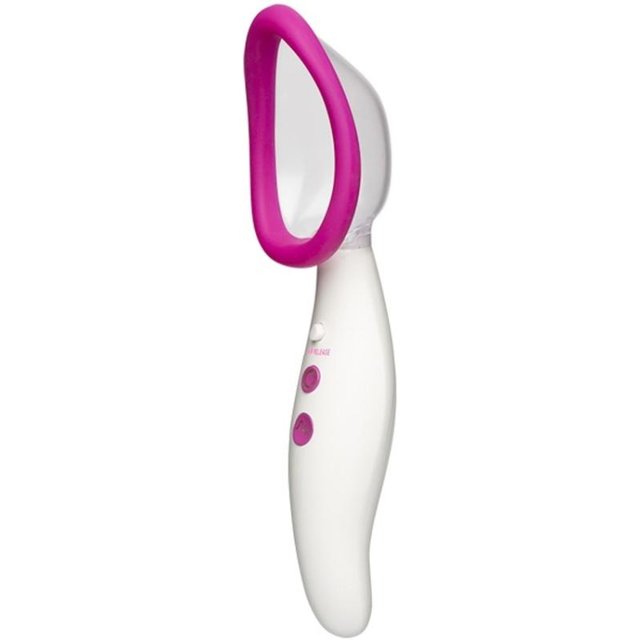- Pompe Vibrante Automatique pour Vulve - Blanc & Rose 5