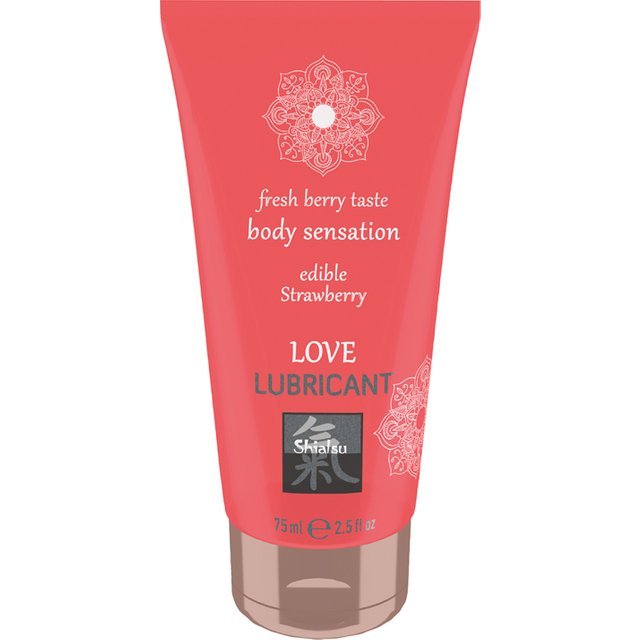 - Lubrifiant comestible à la fraise - 75 ml