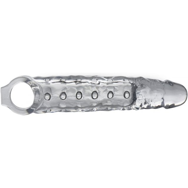 Manchon extenseur pour pénis avec nœuds - Transparent