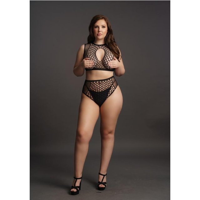 Ensemble 2 pièces avec soutien-gorge noir Duo Net 3