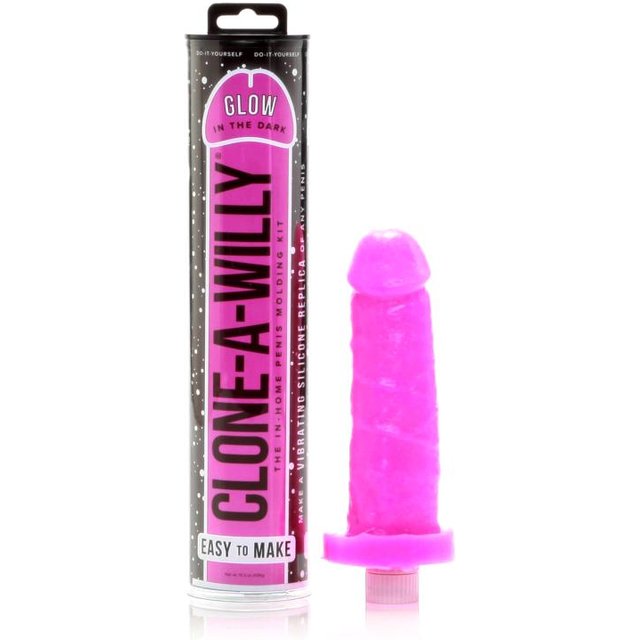 Clone-A-Willy Kit - Glow-in-the-Dark - Fel Roze 4