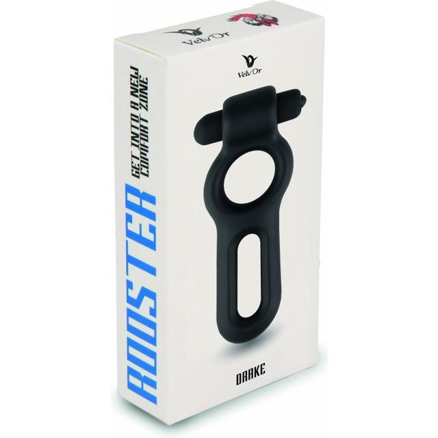 - Rooster Drake Double Ring Design Cock Ring with Vibrating Bullet