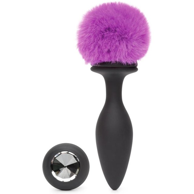 - Rechargeable Vibrating Butt Plug Black & Purple Large
